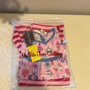 Matilda Jane Pink Holiday Ruffle Pajamas